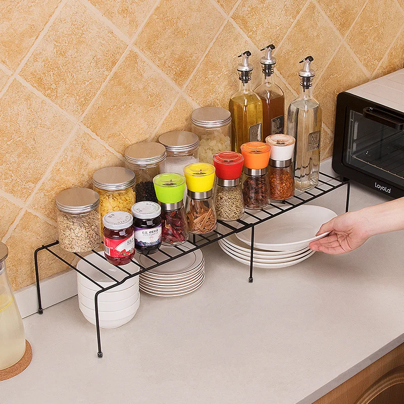 Регулируемая настенная полка органайзер для кухни ванной комнаты|Подставки