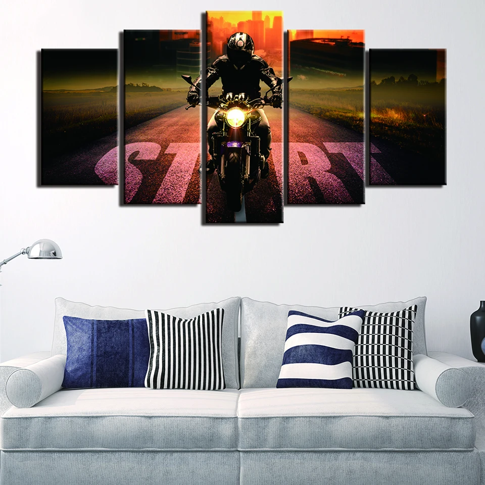 Домашний декор Современная рамка абстрактные настенные картины 5 панелей