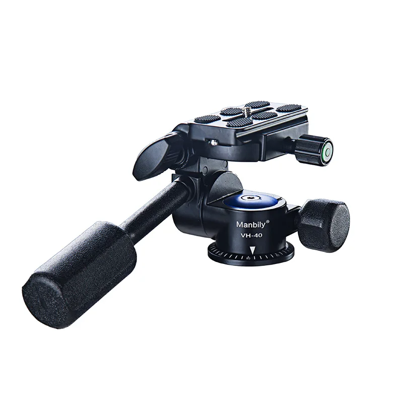 

Manbily VH-40 Video Tripod Ball Head 3-way Fluid Head Rocker Arm with Quick Release Plate for Camera Tripod For Sony Canon Nikon