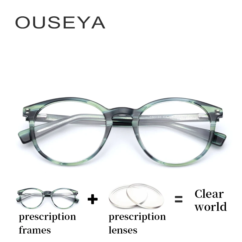 

Acetate Women Optical Eye Glasses Retro Oversized Trendy Transition Blue Light Hyperopic Thin Computer Eyeglasses #CB5190