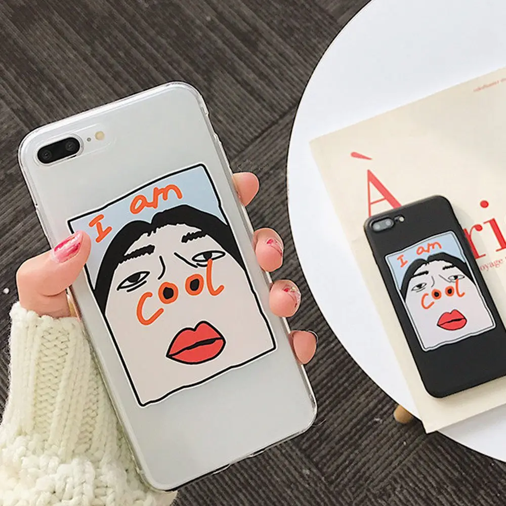 Чехол для телефона Heyytle I Am Cool Girl для Apple iPhone X, 8, 7, 6 S, 6 Plus, чехол, милый Модный чехол, мягкий чехол из ТПУ для iPhone 10