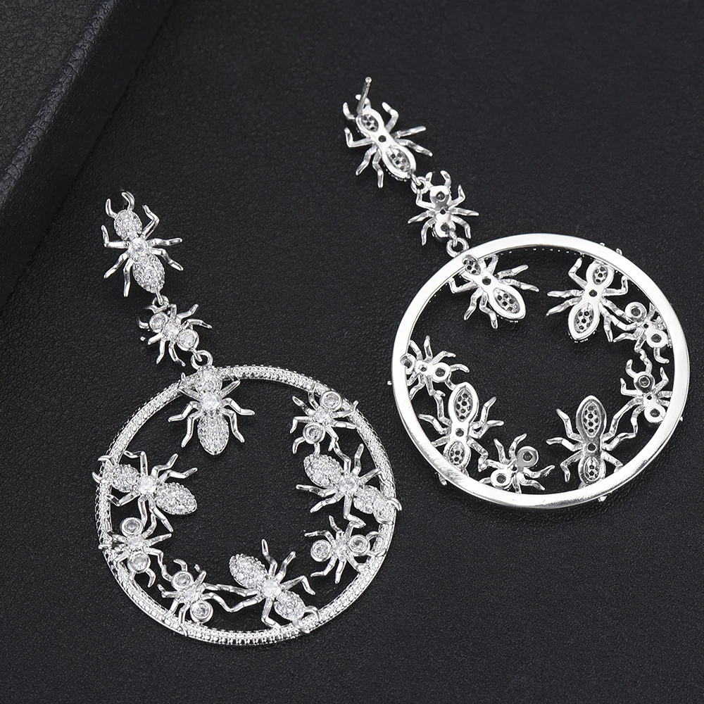 GODKI 63 мм роскошные длинные висячие серьги в форме муравья для женщин с