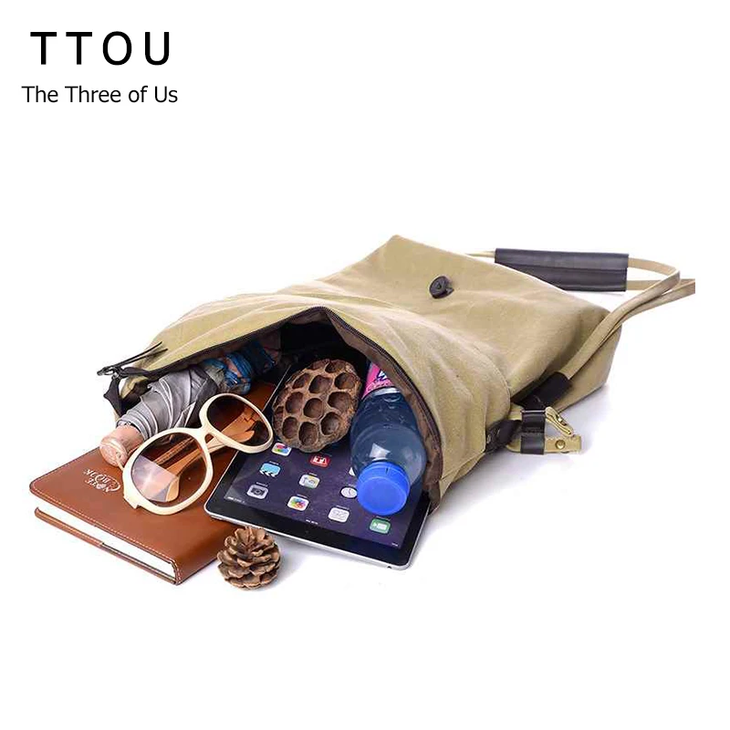 TTOU новые женские сумки мессенджеры холщовые винтажные через плечо для небольших