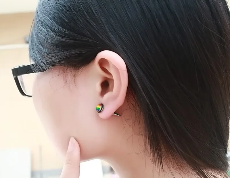 Серьги пусеты Lgbt радужная серьга для геев 2018|fashion stud earrings|stud earringsstud earrings wholesale |