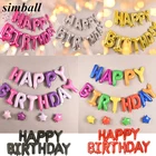 1 Набор С Днем Рождения для воздушных шаров буквы Алфавит Фольга воздушные шары Детские игрушки Свадебная вечеринка день рождения гелий Globos партиивоздушные шары расходные материалы