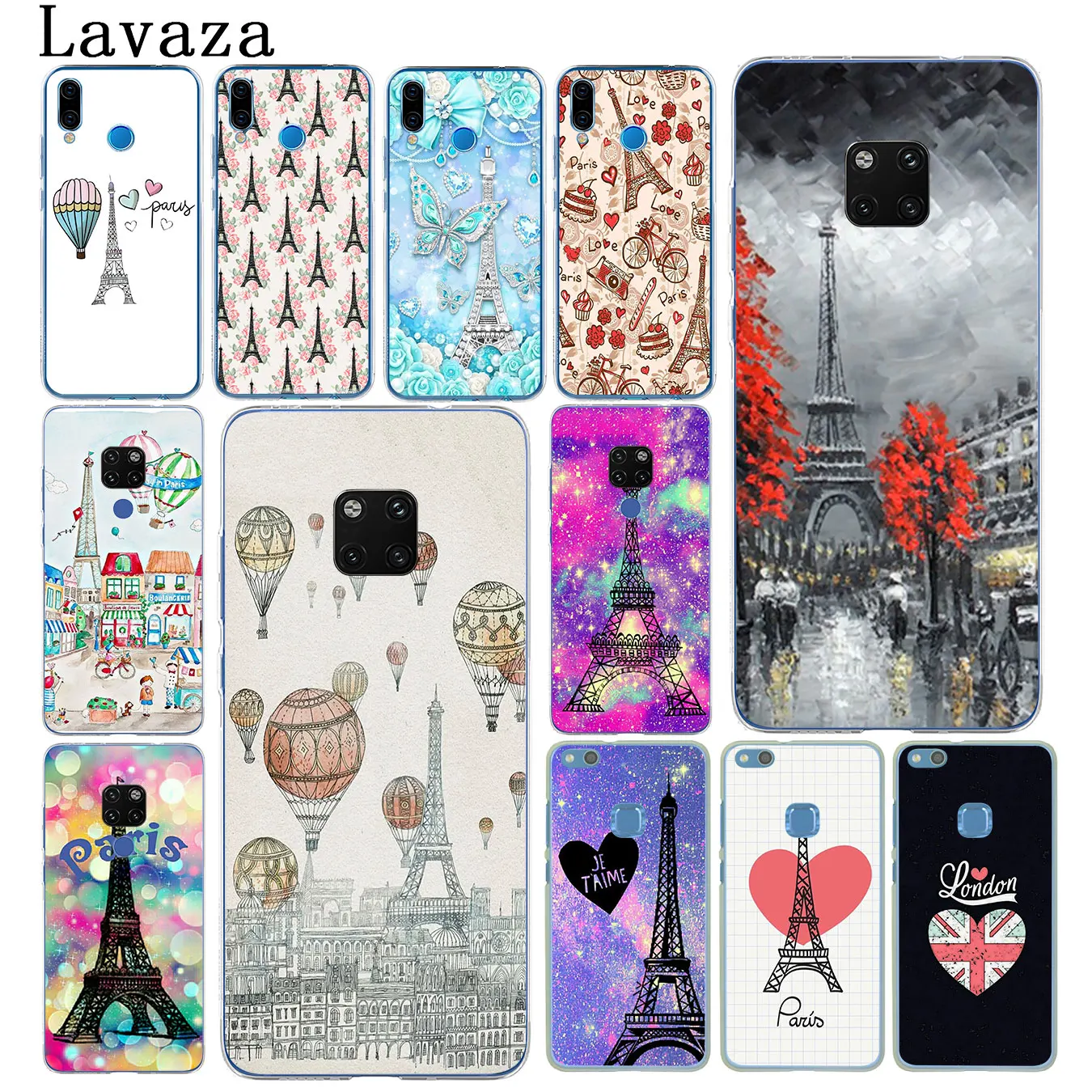 Жесткий чехол Lavaza с изображением Парижа и Эйфелевой башни для Huawei Mate 30 20 Pro 10 Lite Y6