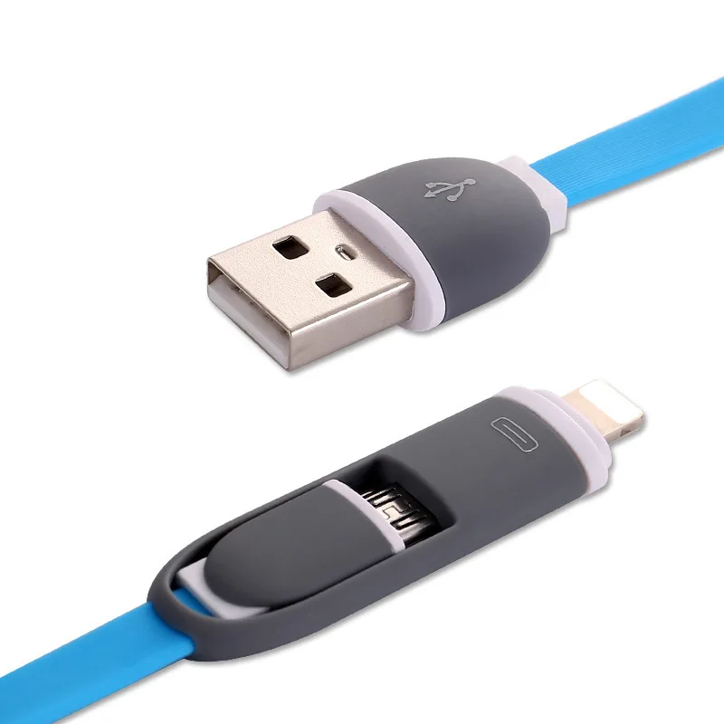 Kuyia 2 в 1 USB кабель Мобильный телефон кабели для зарядки Micro 8pin быстрой iPhone X 8 7 6s 6 Plus 5