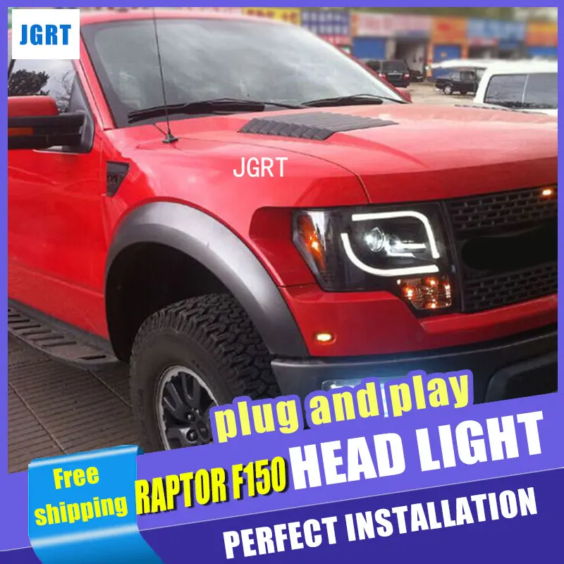 Автомобильный стайлинг фары в сборе 2011 для FORD RAPTOR F150 douсиль ангельские глазки