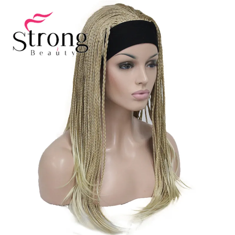 StrongBeauty длинные коричневые, светлые плетеные Жаростойкие парик с головной повязкой синтетические парики