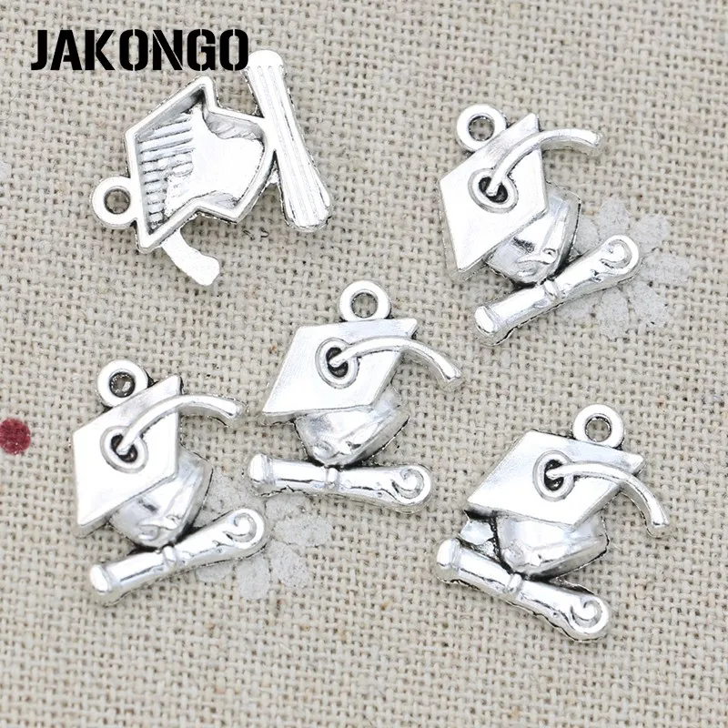 JAKONGO 10 шт. античные посеребренные болельщики для выпускника Подвески