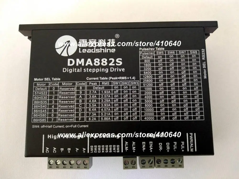 1 шт. Leadshine продукт цифровой шаговый привод DMA882S с вентилятором больше сигнала терминал обновлен от AM882H натуральный продукт
