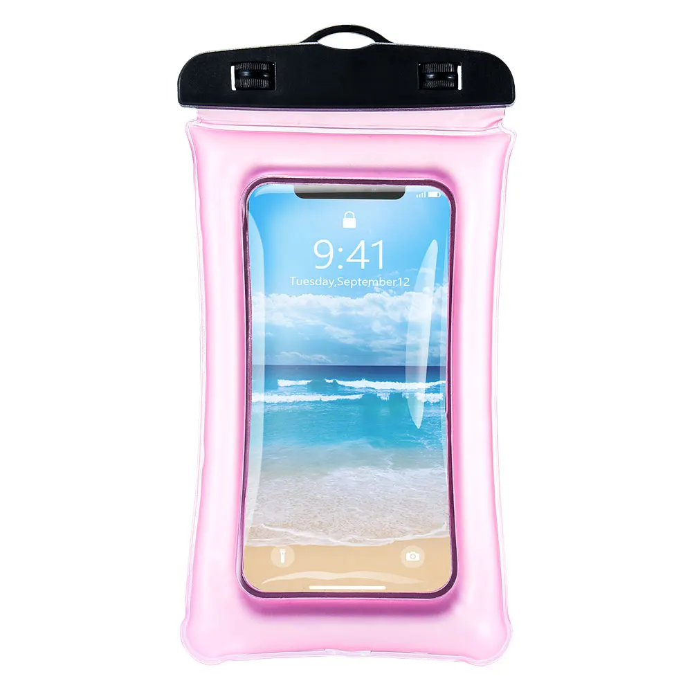 KISSCASE водонепроницаемый чехол для iPhone X XS 6 7 8 подводная фотография телефон сумка чехол для huawei P20 Lite плавательный чехол - Цвет: Розовый