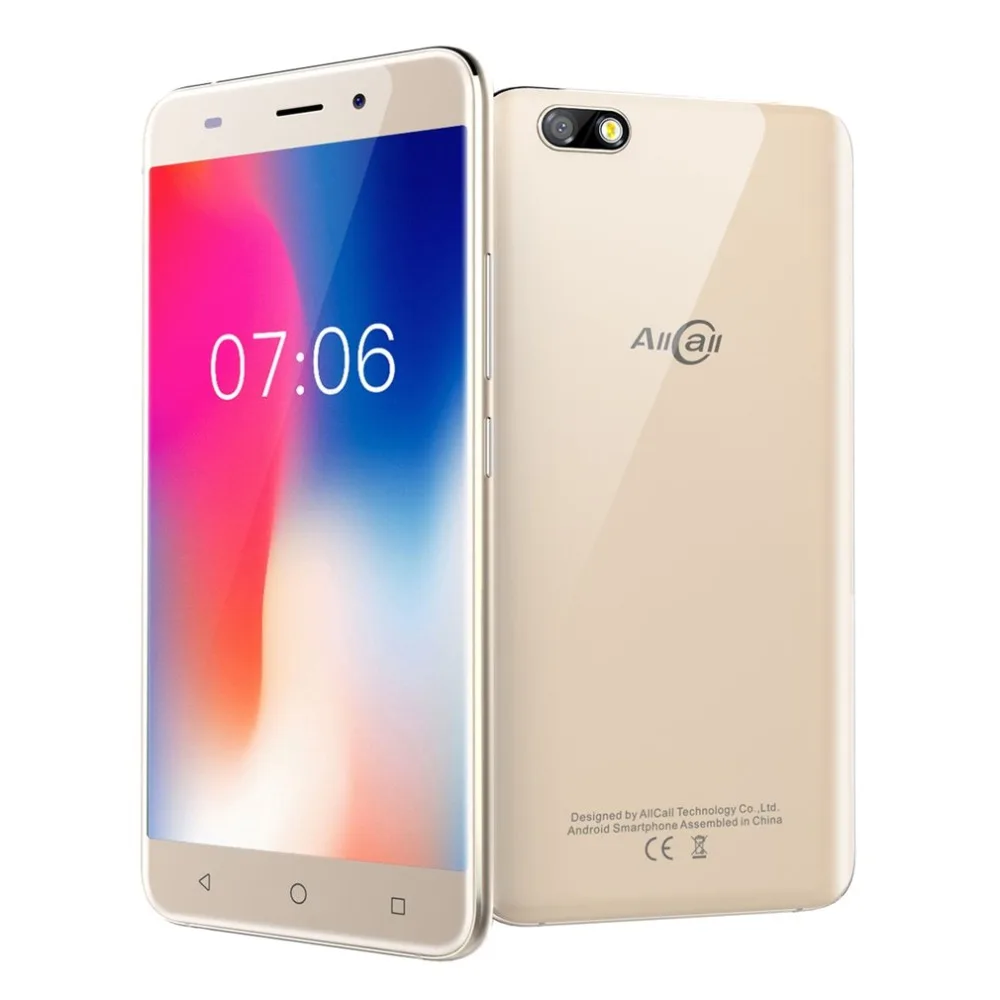 AllCall Мадрид смартфон с 5 дюймовым дисплеем четырёхъядерным процессором MT6580 ОЗУ 1