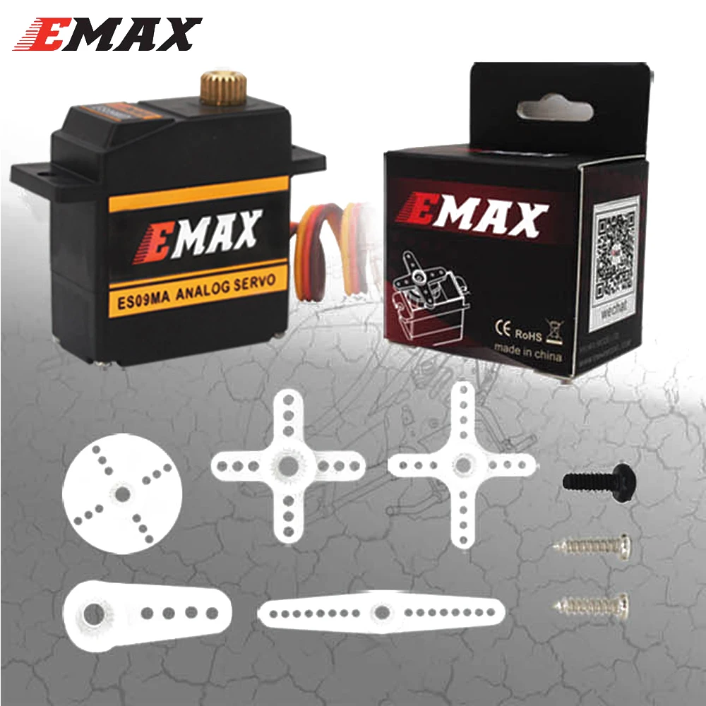 2 шт./лот Emax ES09MA металлические аналоговые сервоприводы специфические Swash сервоприводы для 450 хвоста вертолета