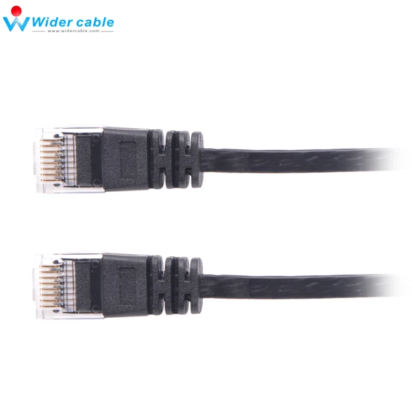 Черный высокоскоростной RJ45 Cat6 кабель плоский Ethernet Высокое качество компьютер LAN