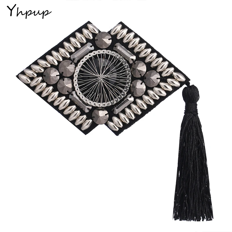 Yhpup одна пара цена модная металлическая длинная с кисточками на плечо Epaulette для