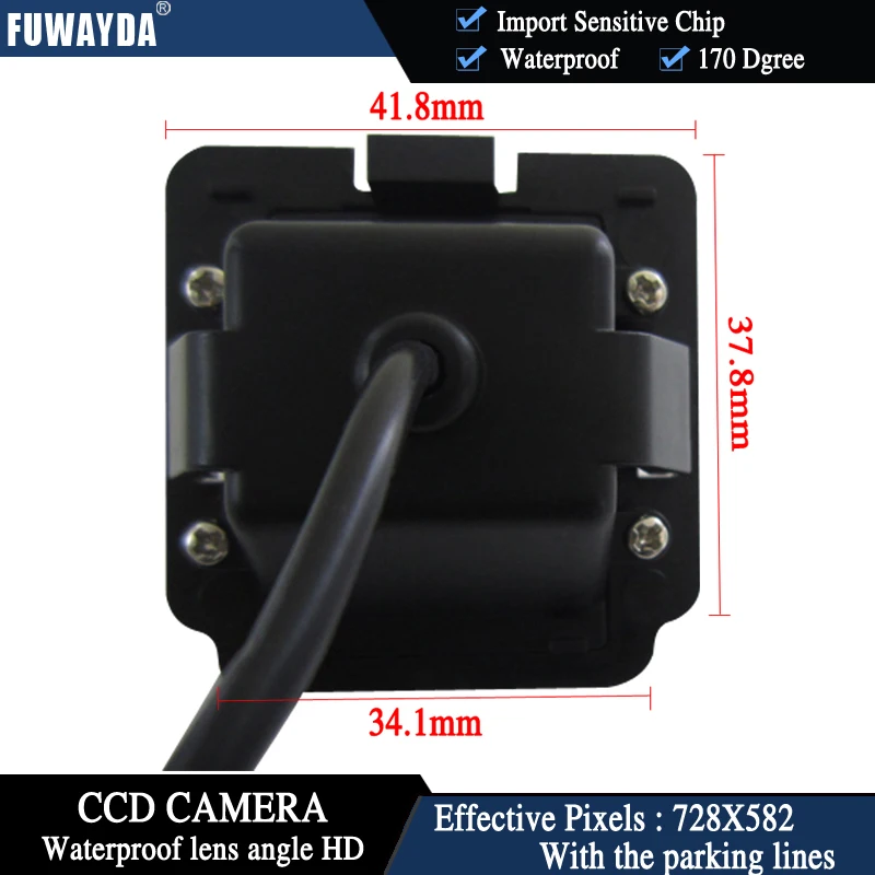 Автомобильная камера заднего вида FUWAYDA CCD/с контрольной линией/170