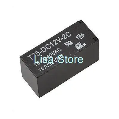 8 контактов 12В DC DPST 2NO 2NC реле питания T75-DC12V-2C модель | Строительство и ремонт