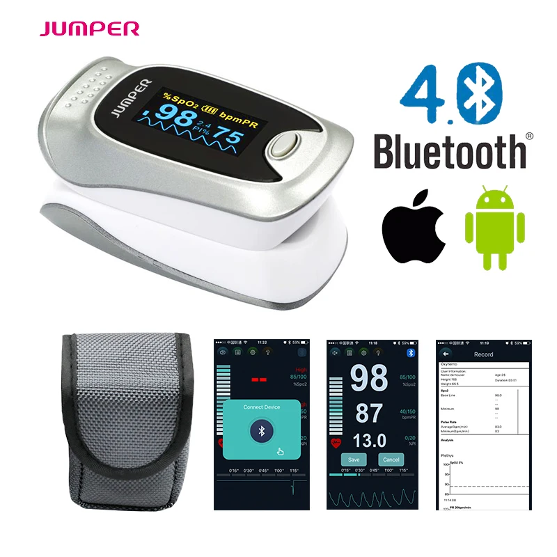 Bluetooth Oximetro De Dedo Пульсоксиметр сатурометрический монитор крови SPO2 PR Oximetro De Pulso портативный Pulsioximetro+ приложение для здоровья