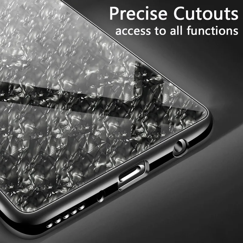 UPaitou Luxury Tempered Glass Case for iPhone 8 7 6 6S Plus TPU Silicone Bumper Shockproof Back Cover |