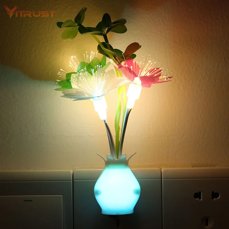Vitrust Colorful LED Night light Sensor Control Mini Mushroom Romantic Lilac Lighting For Home Art US EU plug | Лампы и освещение