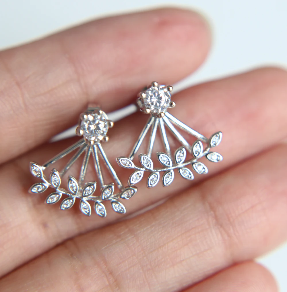 2019 модные богемные длинные серьги уникальные с микро закрепкой листьев из