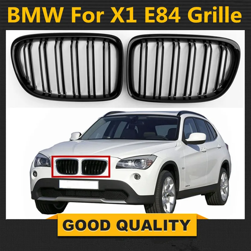 Передняя решетка радиатора X1 E84 для BMW сменная с двойной пластиной глянцевая