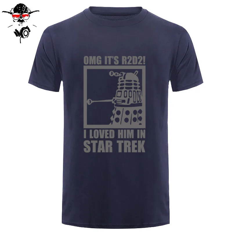 Новая летняя забавная футболка OMG It's R2D2 далек Звездные войны Dr Who Trek хлопковая футболка для мужчин - Цвет: 16