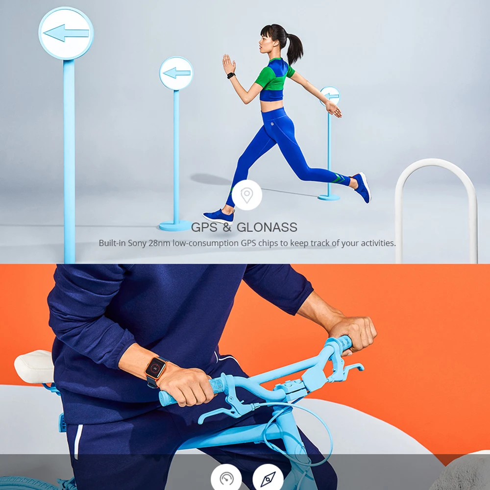 Английская версия Hua mi Amazfit Bip Pace Lite оригинальные Смарт-часы mi Fit Reflection Smartwatch водонепроницаемые для Xiao mi