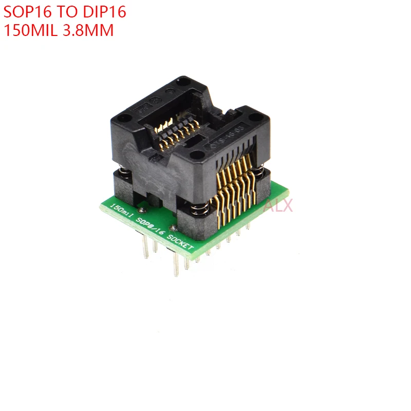 SOIC16 SOIC 16 SOP16 к DIP16 программатор адаптер разъем ширина корпуса 3 8 мм 150MIL IC Разъем