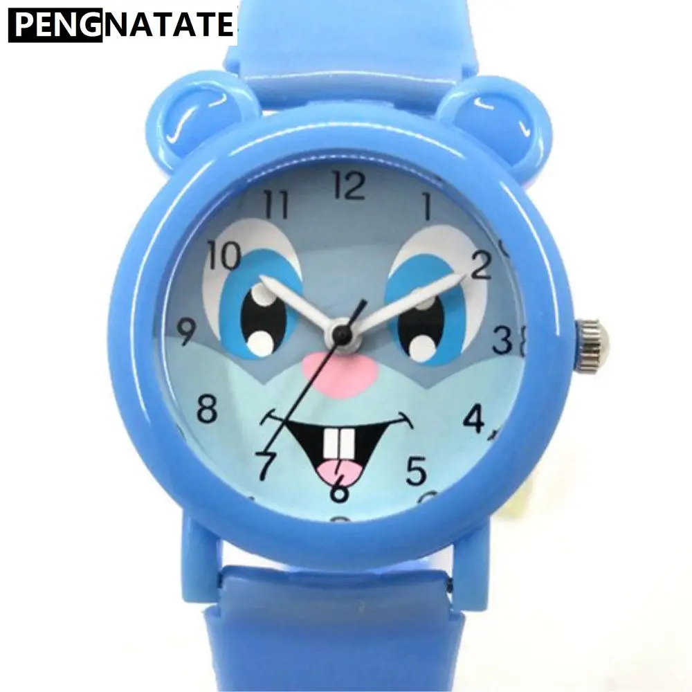 Модные детские часы с рисунками из мультфильмов водонепроницаемые силиконовые