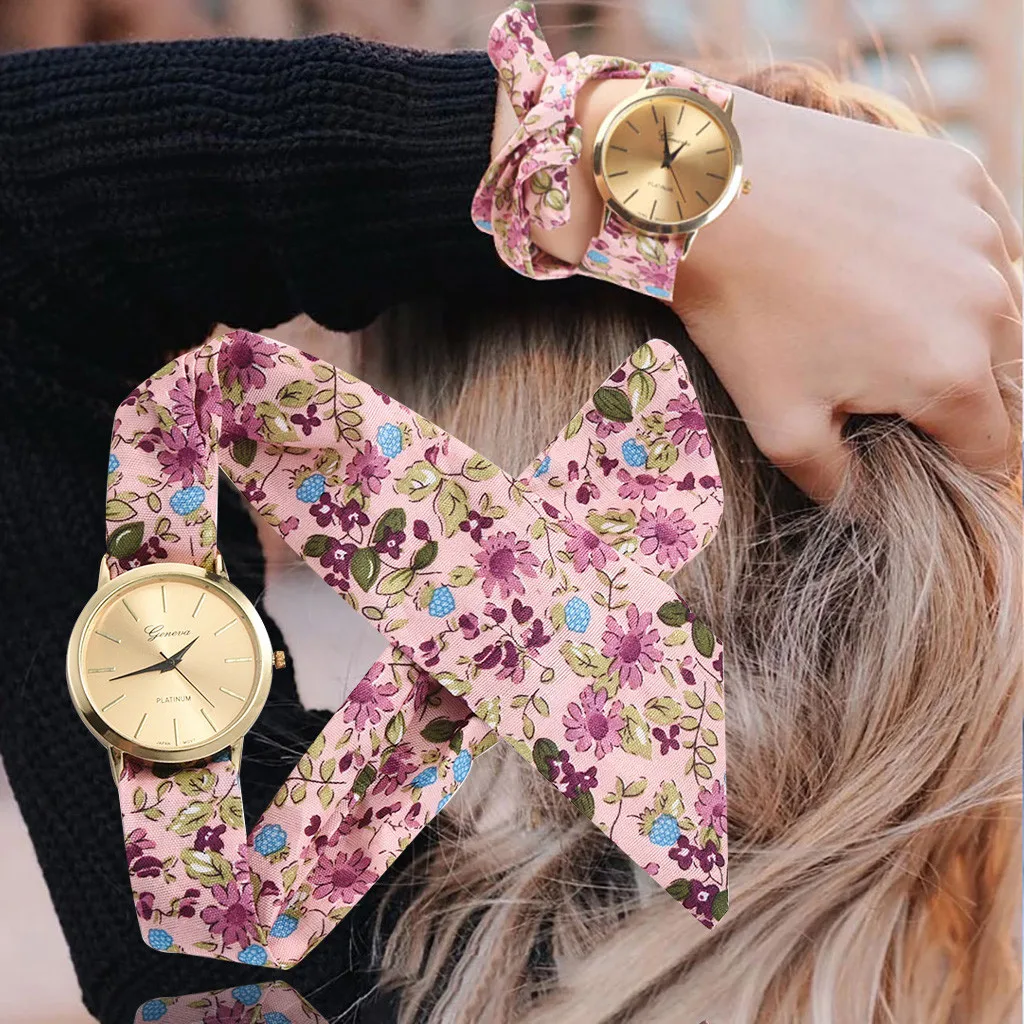 Часы-браслет для девушек модные женские часы с цветком Прямая поставка Wd3 лето 2019