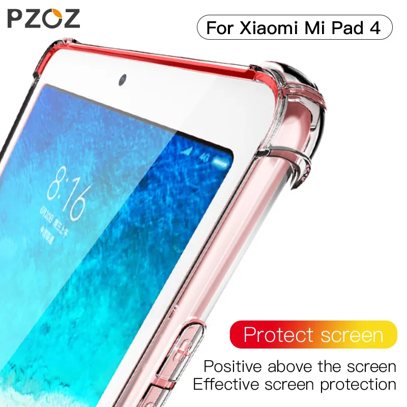 PZOZ для Xiaomi mi Pad 4 силиконовый чехол ТПУ mi pad 4 Plus чехол задняя крышка противоударный защитный планшет Xio mi Pad4 8 10 дюймов