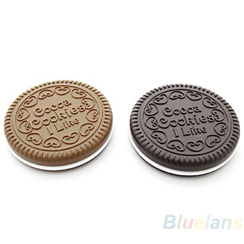 2017 Симпатичные Cookie Shaped Дизайн зеркало Макияж Шоколад расческой 00BX 5WRM 7H24 |