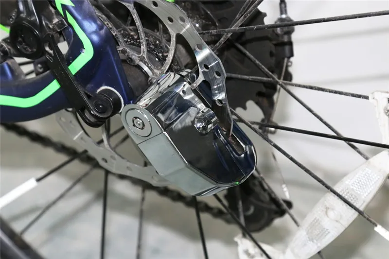 WEST BIKING замок для велосипеда, замок для тормозного диска, замок для ротора, Серебряный защитный ключ для безопасности мотоцикла, дисковый велосипедный замок для велосипеда