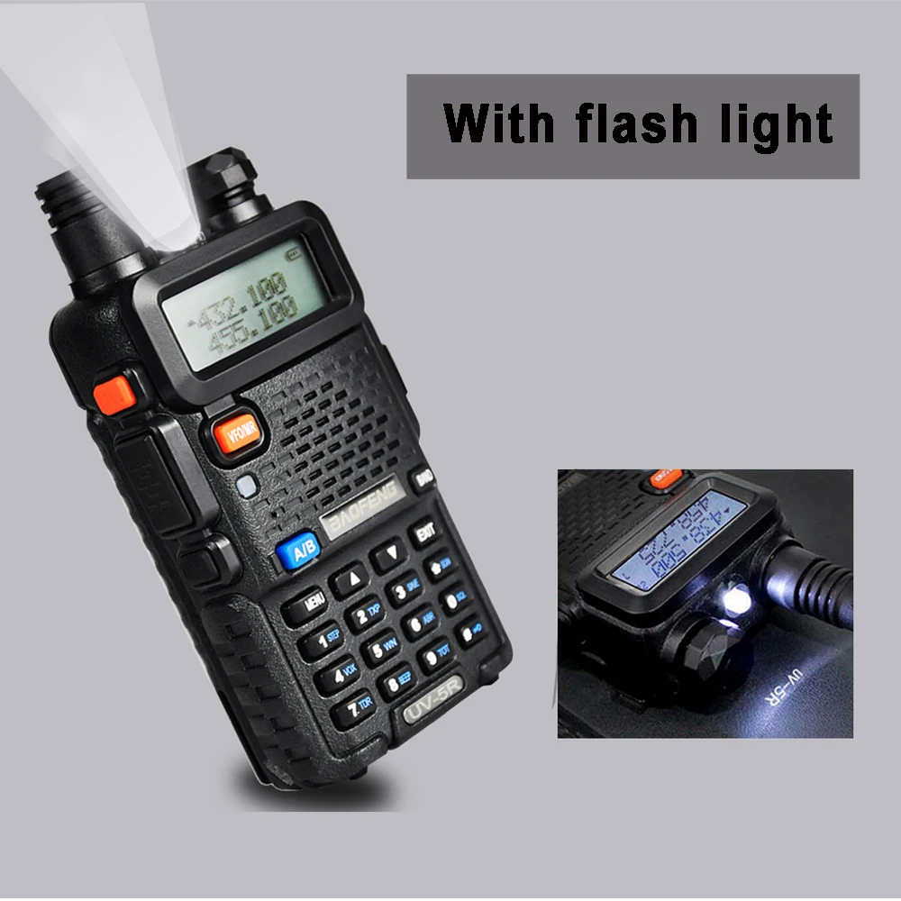 Baofeng UV-5R Walkie Talkie 10 км двусторонней радиосвязи УФ 5R радио ФИО Comunicador радиостанции 128CH УКВ Dual-band полиции сканер