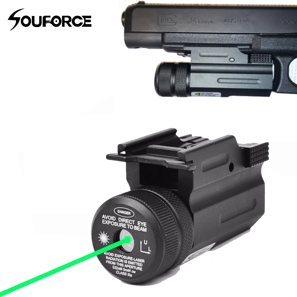 

Tactical Power Green Dot Laser Sight Collimator QD 20mm Rail Mount for Pistol and Airsoft Rifle Glock 17 19 22