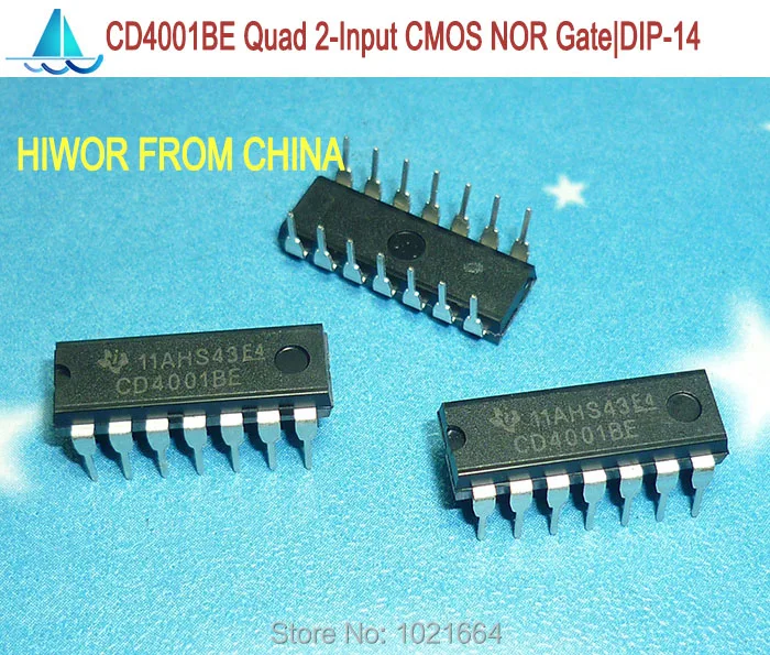 

100 шт./лот CD4001BE CD4001 DIP-14 Quad 2 Вход CMOS NOR Gate