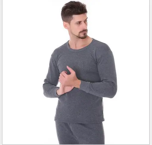 Новинка зимы 2018 мужское бархатное плотное термобелье комплект матовая