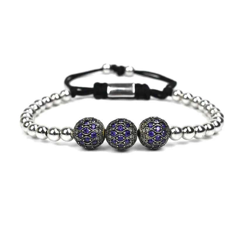Девять шармы "навсегда" мяч браслет для мужчин Jewelry бусины браслеты для женщин Pulseira Masculina Bileklik Pulseira Feminina pulseras - Окраска металла: Родиевое покрытие