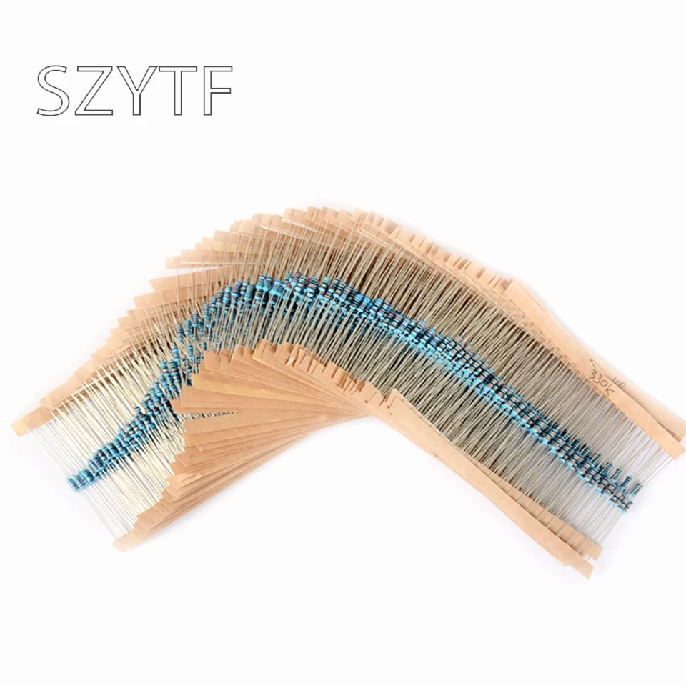 

1/6W 1/8W five-color ring 1% 1 ohm-10M metal film resistor package 64kinds*20=1280pcs