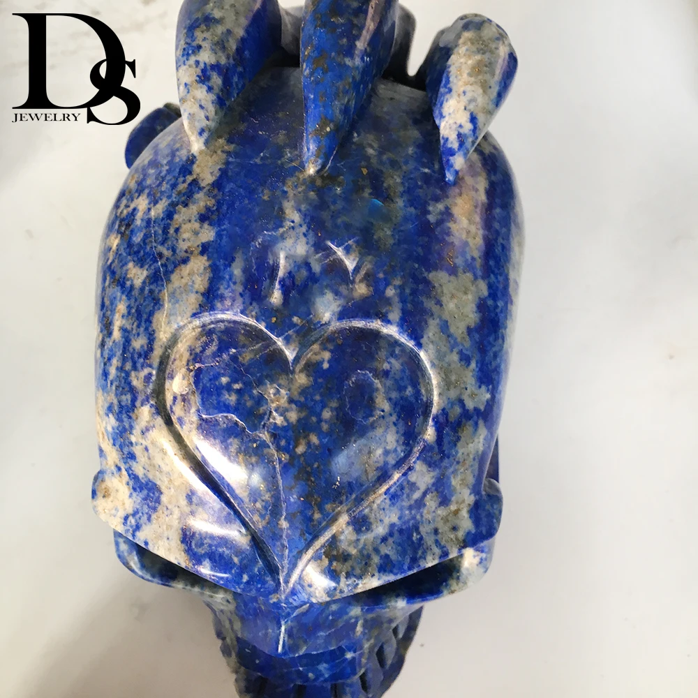 

Novelty! 2600g Natural Lapis lazuli Skull Ghost Hand Supernatural Metaphysics Crafts