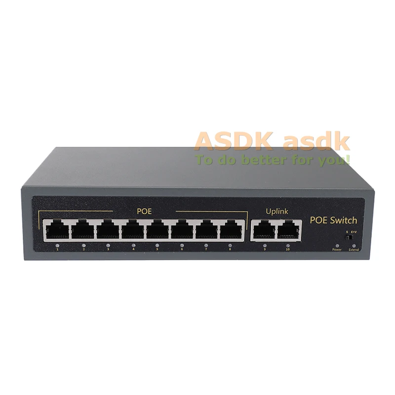8+ 2 8-портовый 10/100 м IEEE802.3af коммутатор POE 120 Вт 52 в переключатель питания через Ethernet для системы ip-камеры сетевой коммутатор