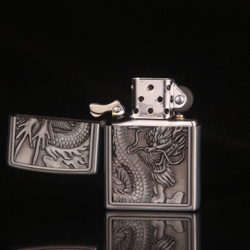 Оригинальная китайская зажигалка с кремнем дракона 1 шт. Классическая
