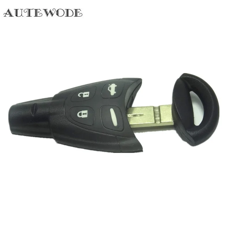 AUTEWODE дистанционного ключа оболочки подходит для SAAB 9-3 9-5 93 95 2009 плюс корпус умного ключа 4 btn fob, комплект из 2 предметов