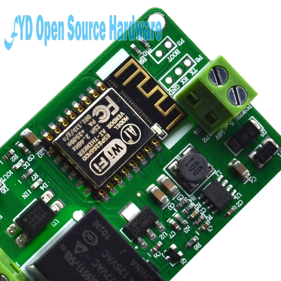 5 шт. 1 канал Новое поступление зеленый ESP8266 10A 220 в сетевой релейный WIFI модуль вход