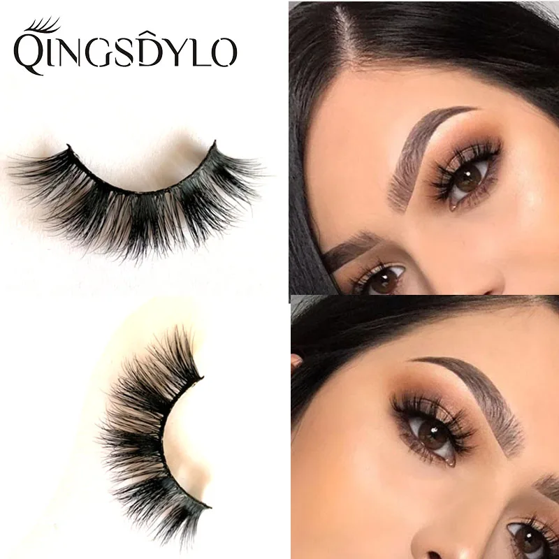 3D драматические норковые ресницы натуральной длины ручной работы объемные