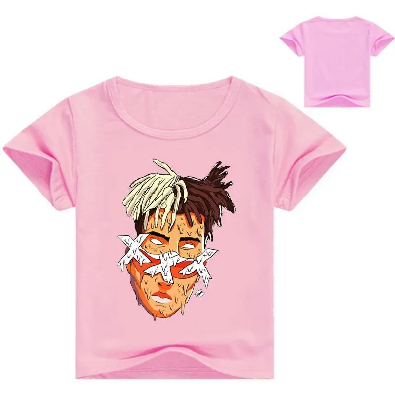 Летние детские шорты футболки хлопковые топы Xxxtentacion для мальчиков и девочек с