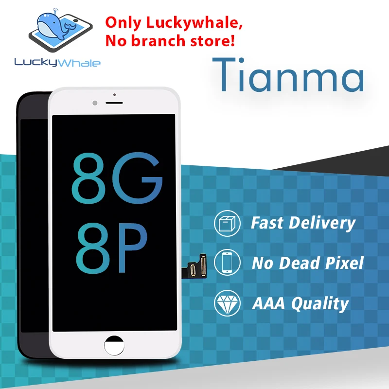 Tianma ЖК дисплей для iPhone 8 plus сменный сенсорный экран с дигитайзером в сборе 20 шт.