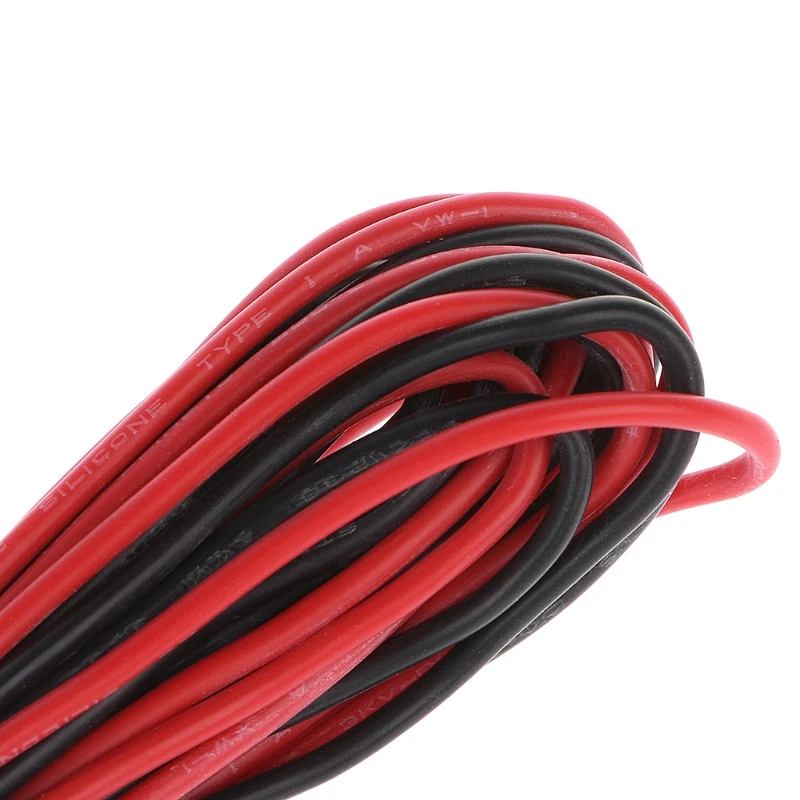 3 метра красный + черный мягкий кабель RC Lipo батарея ESC силиконовый провод 18AWG